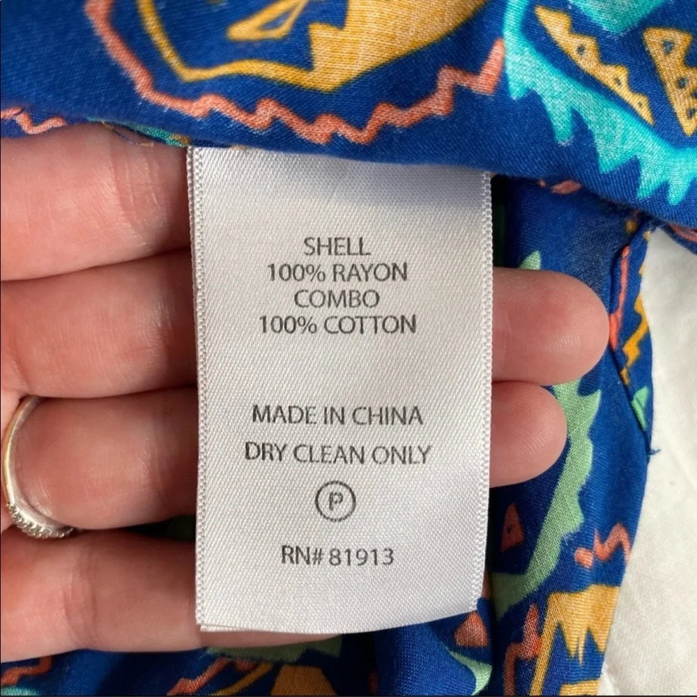 Plenty by Tracy Reese Blue Printed Sleeveless Top - Picture 7 of 7